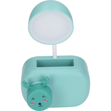 Taille-crayon en forme de cerf, lampe de lecture avec protection des yeux, veilleuse LED E40, bleu (1/5)