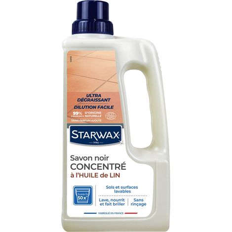 Savon noir à l'huile de lin pour les sols intérieurs 1L STARWAX