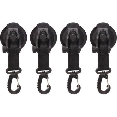 Set di 4 ventose resistenti per campeggio, caravan e uso domestico, ideali per tende, verande e dispositivi di tensionamento. (1/5)