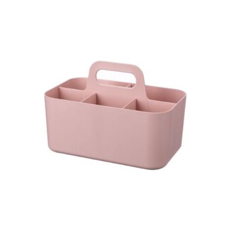 AHLSEN Stapelbarer Organizer – Tragbarer Organizer für Badezimmer, Büro, Bastelbedarf oder Schulsachen (Rechteckig, Rosa) (1/5)