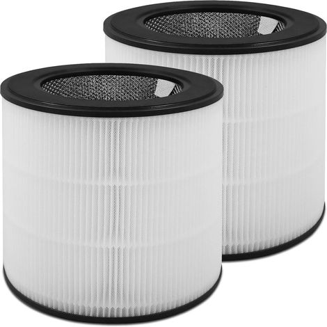 Filtre HEPA NanoProtect - Filtre à charbon actif - Pour purificateurs d'air Philips Série 800 - Lot de 2 - Idéal pour les personnes allergiques et les propriétaires d'animaux - Blanc (1/5)