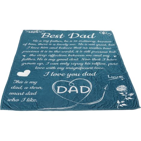 Couverture Papa Douce et Confortable pour la Peau, Couverture en Flanelle Personnalisée et Multifonctionnelle pour la Chambre à Coucher, Type A, 130 x 150 cm (1/5)