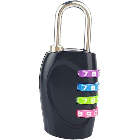 Cadenas À Combinaison 4 Chiffres - Corps En Alliage De Zinc - Verrouillage Mécanique Sans Clé - Pour Casiers Scolaires Gymnase Valises Boîtes À Outils - 1 Pièce (1/2)