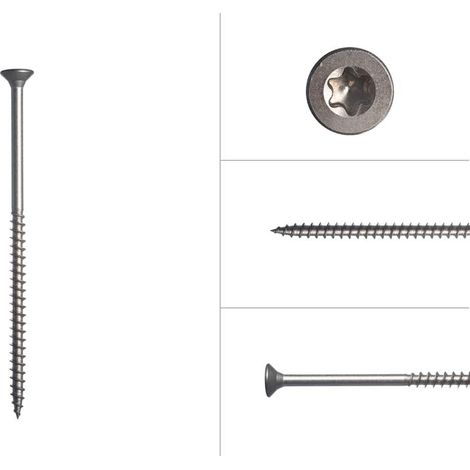 Spanplattenschrauben Edelstahl A2 5 x 100 mm Torx 25 - 200 Stück