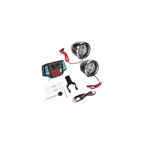 Système audio stéréo Bluetooth étanche pour moto avec lecteur MP3 et porte-carte mémoire USB (1/5)