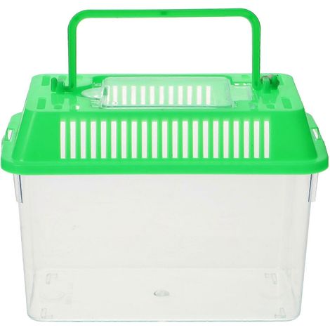 Mini Fish Tank Plastic Handheld Fish Tank for Turtle and Pet Fish (Green) (1/5)