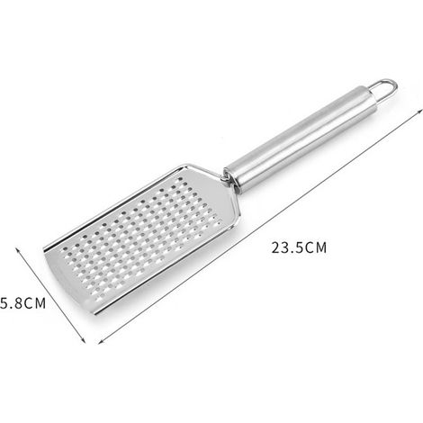 Set aus 3 Gebäckutensilien aus Edelstahl: Pizzaschneider, Pizzaschieber und Käsereibe für Törtchen (1/5)
