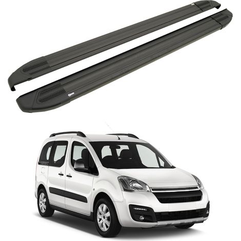 TURTLE kompatibel mit Citroen Berlingo 2008-2018 Trittbrett Brillant Schwarz (1/4)