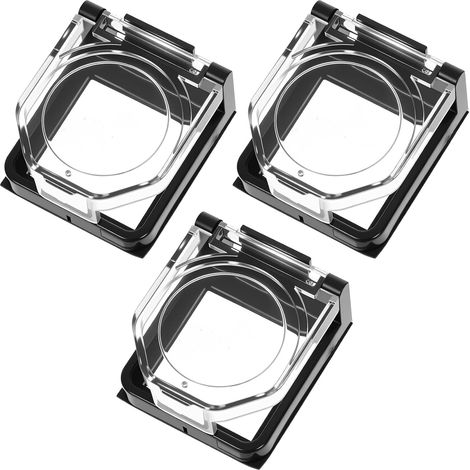 Lot de 3 couvercles de protection pour boutons, interrupteur à bouton-poussoir , étanche et étanche à la poussière, pour bouton-poussoir d'alimentation de 22 mm (transparent, 3 pièces) (1/4)