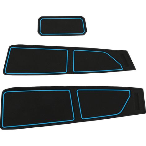 Set di 3 pezzi di tappetini antiscivolo in silicone per cruscotto, scomparti interni, rivestimento per Bronco 2021-2024, blu. (1/2)