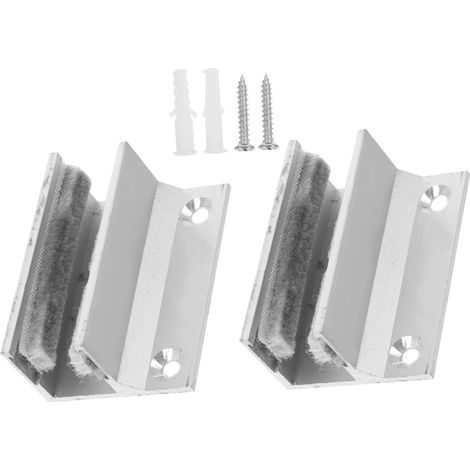 2 pièces guide de sol pour porte en verre, alliage d'aluminium (1/5)