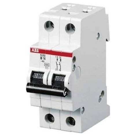 Abb 352263 Circuit breaker S202 - 16A - Curve B - 2 poles - 6 Ka