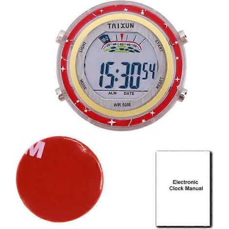 Orologio digitale universale per moto a luce fredda, impermeabile, con supporto adesivo per moto, accessori per moto, modifica moto. (1/5)