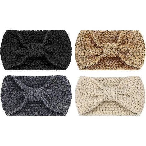 Set mit 4 Damen-Stirnbändern, gestrickten Winterstirnbändern, Ohrenwärmern WarmStyle 1 (1/4)