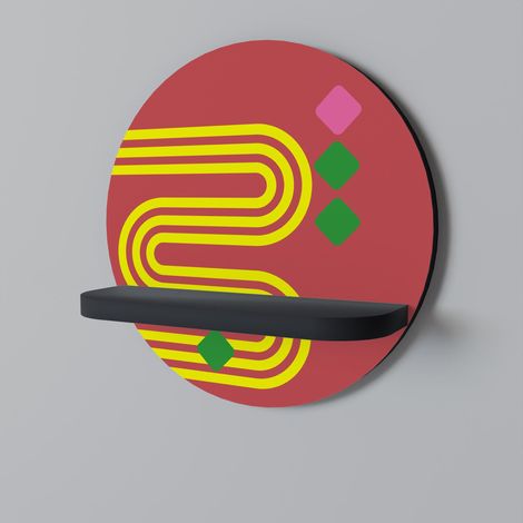 LOST IN CHROMA Rundes Regal Schwarz (1/5)