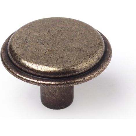 Pomo en zamak con acabado cuero, dimensiones: 30x30x21mm, Ø: 30mm - (1/4)