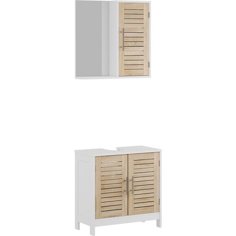 Conjunto de muebles de baño Looma, Blanco/roble, 2 partes, Vicco (1/5)