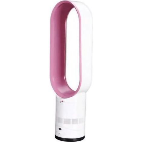 GARRYFIZH Ventilateur électrique sans pales, Purification d'air Ultra silencieux, télécommande, sol Ellipse pour maison, dortoir, Rose rouge, ue, 220V