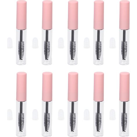 Tube De Mascara Vide - 5 ml - Bouteille Cosmétique Transparente Avec Brosse Souple - Pour Huile De Croissance Des Cils Et Colle À Cils - Lot De 10