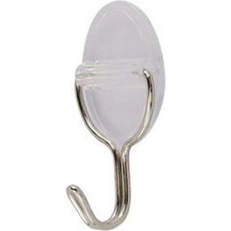Cleafe - Set 3pz Ganci Appendini Adesivi Parete Casa Cucina Bagno Attaccapanni Ovale 87010 - (1/3)