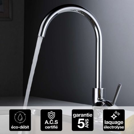 Robinet Mitigeur de Cuisine anti-calcaire Chrome IMEX LYON GCR002 (1/4)