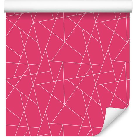 Carta da parati con motivo geometrico a rose, rosa centrale 50x1000 cm (1/5)