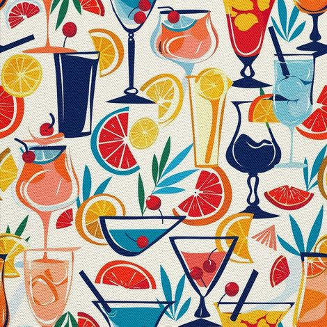 Outdoor Dekostoffe Oxford - Motiv Cocktail DX8369 (1/5)