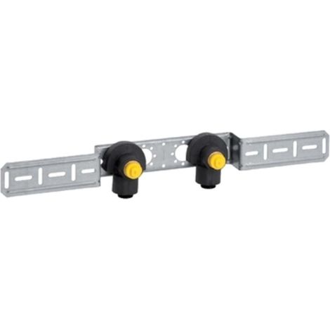Geberit PushFit Gomito di raccordo 90° premontato, doppio, DN 12, 650.300.00.1