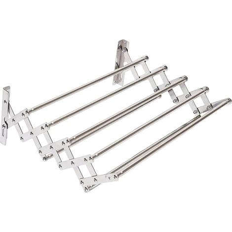 Étagère de séchage à linge murale, longueur réglable 42-80 cm, pliable, dimensions 14,5 cm de hauteur, largeur 12,5-35 cm, poids 1,2 kg (1/5)