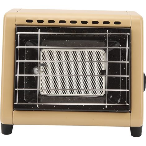 Chauffage au gaz butane portable multifonction avec allumage électronique, réchaud de camping extérieur pour voyages, couleur kaki. (1/5)