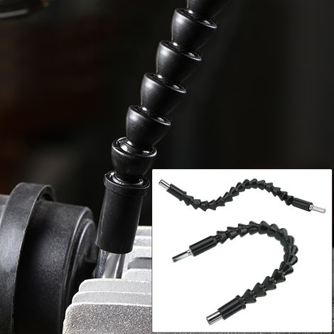 Lot de 2 tiges flexibles universelles pour forets électriques, outils de raccordement de tuyau, 300 mm (1/5)