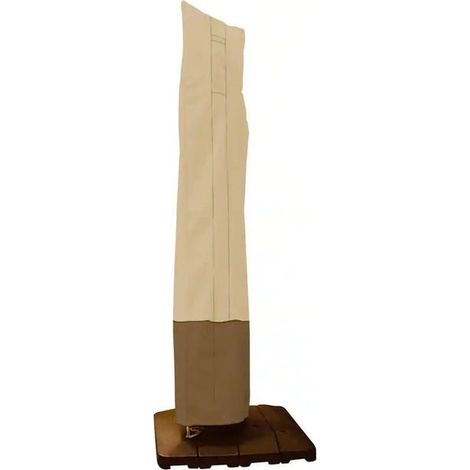Rechteckige Sonnenschirmhülle 240x57x57 cm, taupe, wasserdicht, UV-Schutz, Schutzhülle für Gartenmöbel, Aufbewahrungshülle für Ampelmarkisen, wetterbeständig. (1/5)