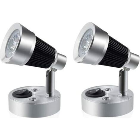 Ensemble de lampes LED QttvbTna, argent, 3 W, 12 V, 60 x 90 mm (1/5)
