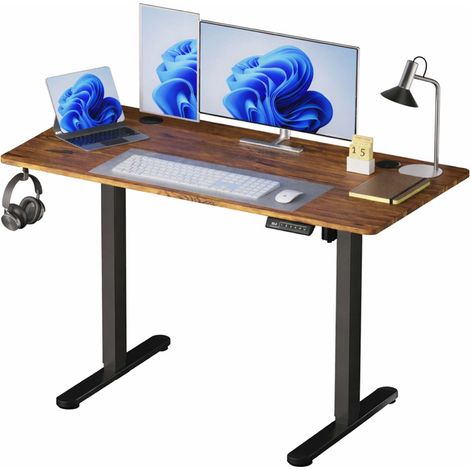 Electric Sit-Stand Desk, Wood-Effect Top, Memory Presets (1/5)