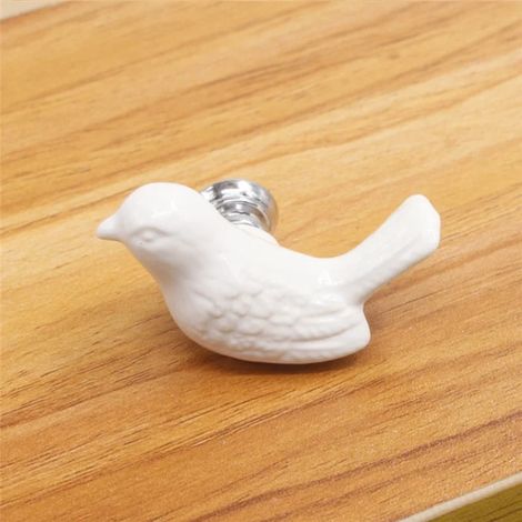 Ensemble de 5 poignées de tiroir en céramique Peace Dove, quincaillerie de poignée de meuble originale et élégante.