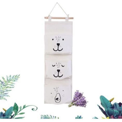 Hängeorganizer, Hänge-Badezimmertaschen, Hänge-Bürotaschen, Hänge-Schlafzimmertaschen, Hänge-Kleiderschranktaschen, Hänge-Stofforganizer (weiß und schwarz) (1/5)