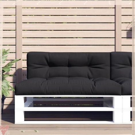 Coussins de palette - VINGVO - 360740 - Noir - Polyester résistant - Lot de 2 (1/5)
