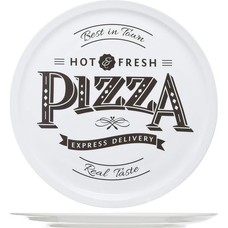 Assiette Céramique Hot Fresh Pizza Blanc D 30cm (1/2)