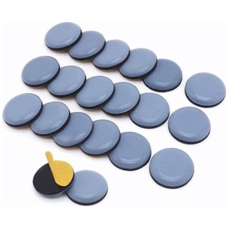 royaluxe-20 Pièces Patins de Meubles, 25mm Patins pour Chaises en Téflon, Auto-adhésives Coulisses de Meubles, Patins pour Chaises, Patins pour Meubles Universels pour Un Ensemble de Table à Manger et (1/5)