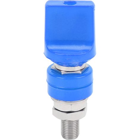 Connecteur de borne à vis M10 pour courant fort 100A, compatible fiche banane 4mm, bleu (1/5)
