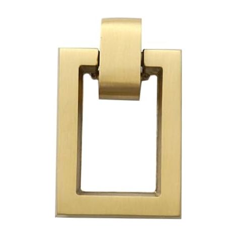 Lot de 2 boutons de tiroir circulaires en laiton massif à trou unique pour salon, chambre à coucher, coiffeuse, tiroir, quincaillerie pour meubles (J) (1/5)