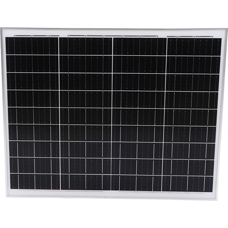 Panneau solaire 60W monocristallin portable 18V pour camping extérieur, avec trous pré-percés (1/5)