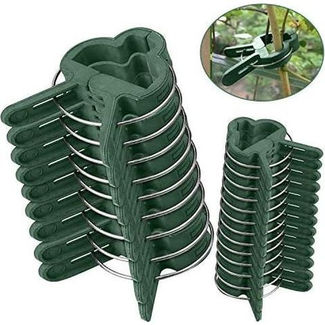 Porte-plantes,pinces à plantes pour plantes grimpantes,outil de connecteur de plantes pour la stabilisation,paquet de 60 pinces à plantes (30 grandes pinces et 30 petites pinces) (1/5)