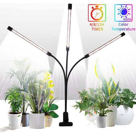 Grow Light pour les plantes LED Grow Light Plant Grow Light 60W avec Clip Luminosité Réglable 4/8 / 12H Timing (1/5)