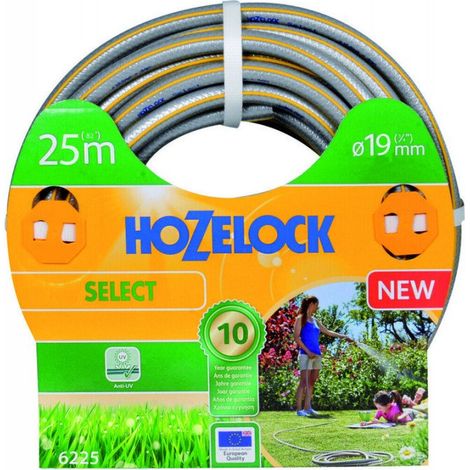 Tubo da giardino Hozelock Select anti UV grigio giallo strisce 3D 19mm 25m HOZELOCK