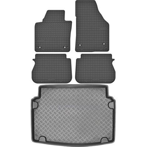 Volkswagen Caddy Life Maxi Kombivan de 2008 a 2020. Juego de alfombrillas de goma para coche y maletero. (1/5)