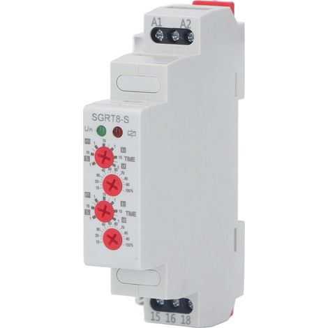 Relais temporisé multifonction électronique à répétition de cycle avec indicateur LED 5 A AC/DC 12-240 V (1/5)