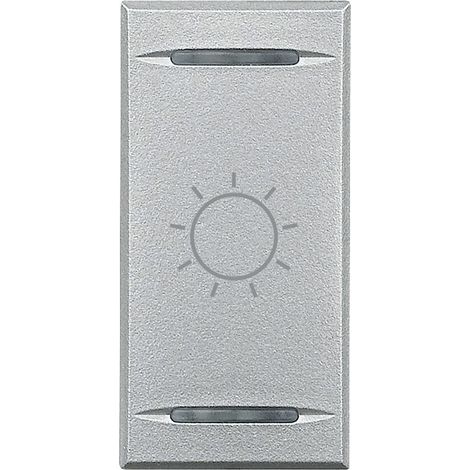 Manette Axolute MyHOME BUS symbole lumière type bascule 1 module alu BTICINO HC4911BA (1/2)