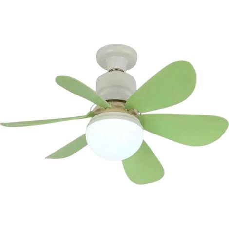 Ventilateur de Plafond LED avec Télécommande 3 Vitesses et 3 Couleurs Réglables pour Chambre et Salon Vert - (1/4)