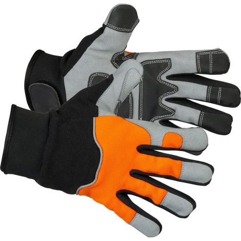 Handschuhe Strend Pro Arvilo High Vision, Textil/Leder mit Reflexelementen, Größe 10/XL, Blister